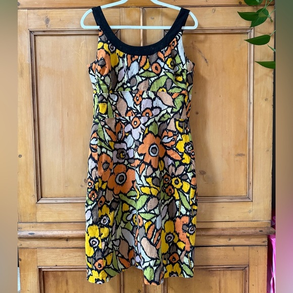 Vintage Jessica Howard Linen blend retro floral dress - Picture 5 of 9
